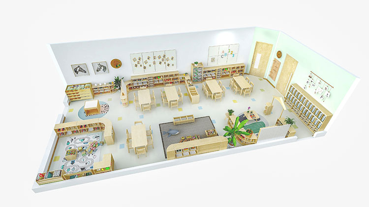 Modern Daycare Furniture Montessori Preschool Furniture Early Childhood  Education Supplies - Cowboy