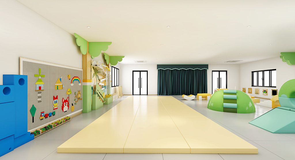 Custom indoor playground equipment for schools