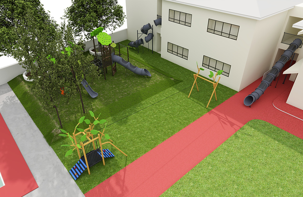 layout of a playground for preschoolers