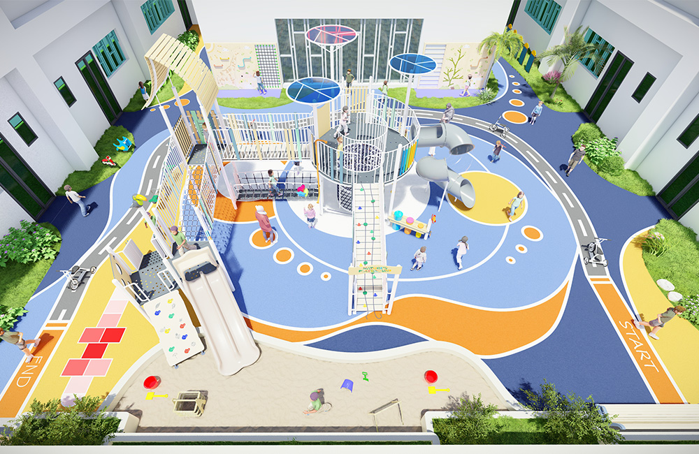 Outdoor Preschool Playground Layout —— A Montessori-Inspired Playscape for International School - Image 2
