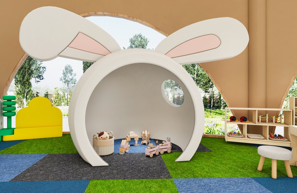 Designing a Rabbit-Themed Play Cafe - 200㎡ Kids Cafe Layout & Ideas (10)