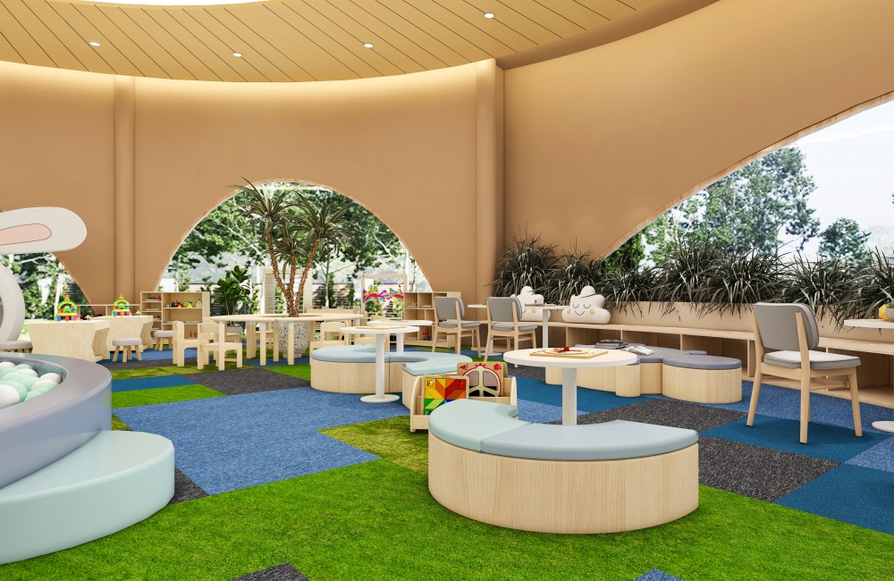 Designing a Rabbit-Themed Play Cafe - 200㎡ Kids Cafe Layout & Ideas (2)