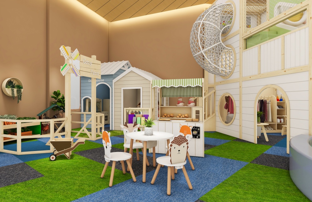 Designing a Rabbit-Themed Play Cafe - 200㎡ Kids Cafe Layout & Ideas (5)