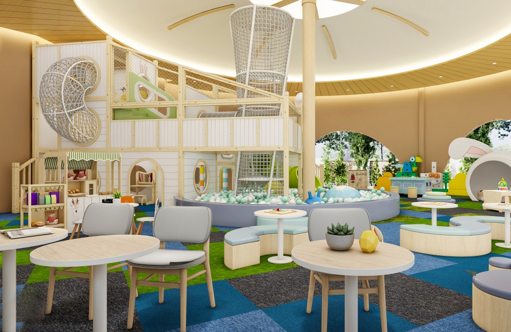 Designing a Rabbit-Themed Play Cafe - 200㎡ Kids Cafe Layout & Ideas (8)