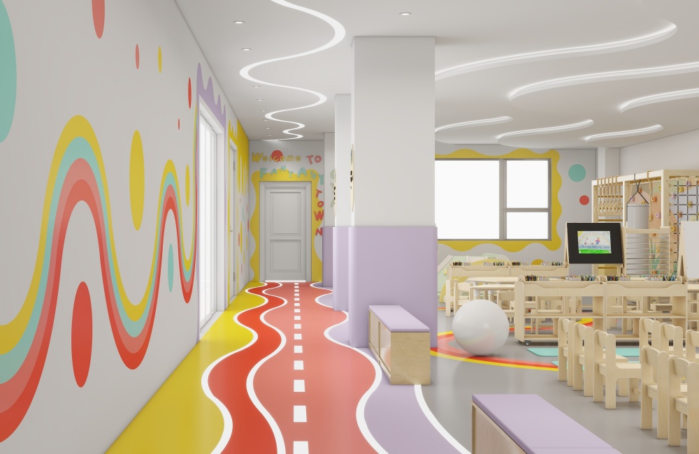 International School Multipurpose Room Design — Premium Indoor ...